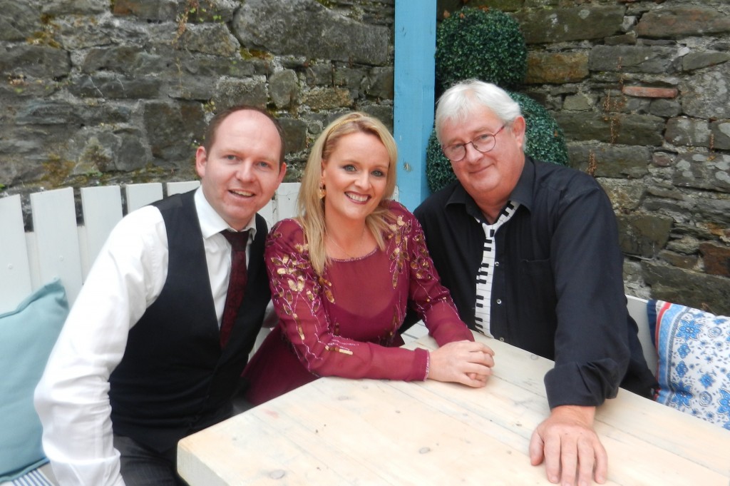 L to R; Dan Twomey, Colette Daly and Billy Crosbie pictured at the Courtyard of Crackpots Restaurant